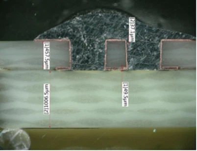 Tablero de unión con control de profundidad